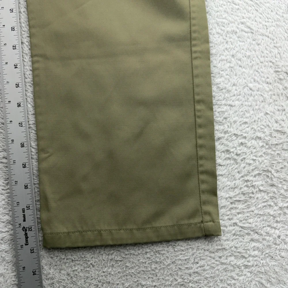 J. Crew Mens Olive Green Cotton Nylon Zipper Cargo Flight Pants 34x32 Vintage